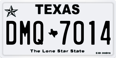 TX license plate DMQ7014