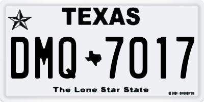 TX license plate DMQ7017