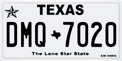 TX license plate DMQ7020