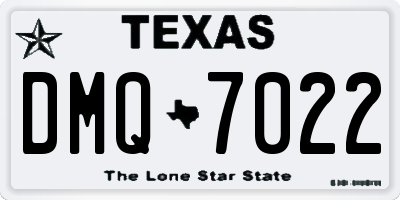 TX license plate DMQ7022