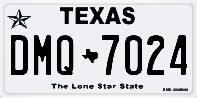 TX license plate DMQ7024