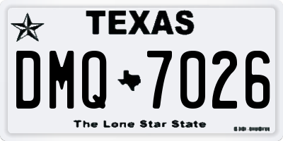 TX license plate DMQ7026
