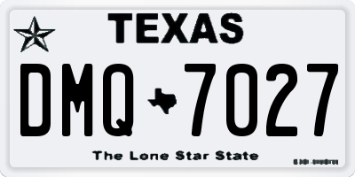 TX license plate DMQ7027