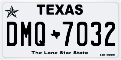 TX license plate DMQ7032