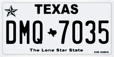 TX license plate DMQ7035