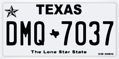 TX license plate DMQ7037