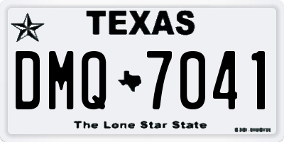 TX license plate DMQ7041