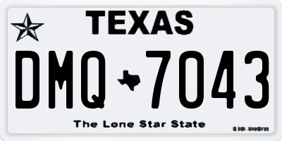 TX license plate DMQ7043