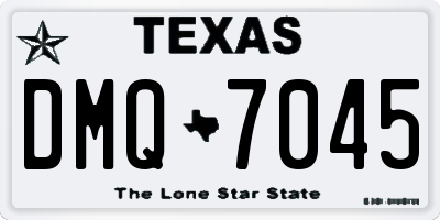 TX license plate DMQ7045