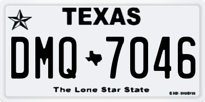 TX license plate DMQ7046