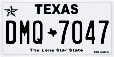 TX license plate DMQ7047