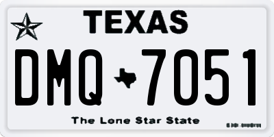 TX license plate DMQ7051