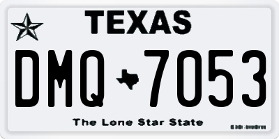 TX license plate DMQ7053