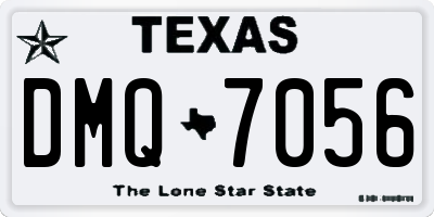 TX license plate DMQ7056