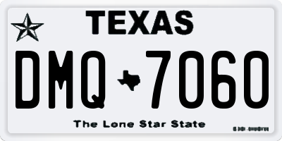 TX license plate DMQ7060
