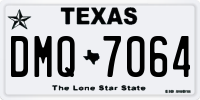 TX license plate DMQ7064
