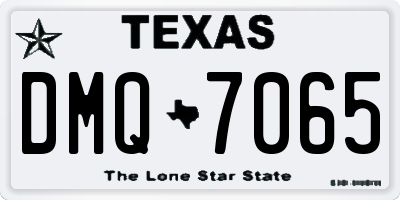 TX license plate DMQ7065