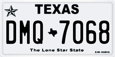 TX license plate DMQ7068