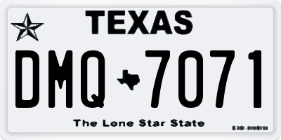 TX license plate DMQ7071