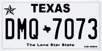 TX license plate DMQ7073