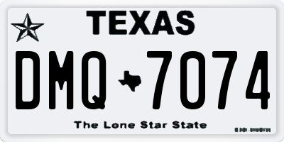 TX license plate DMQ7074