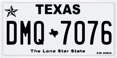 TX license plate DMQ7076