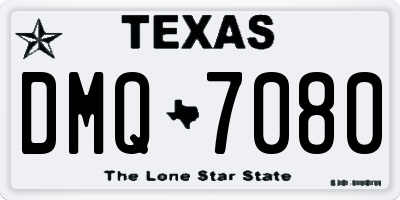 TX license plate DMQ7080