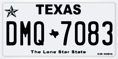 TX license plate DMQ7083