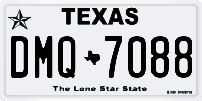 TX license plate DMQ7088