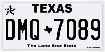 TX license plate DMQ7089