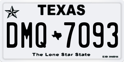 TX license plate DMQ7093