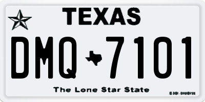 TX license plate DMQ7101