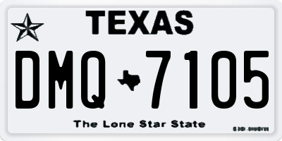 TX license plate DMQ7105