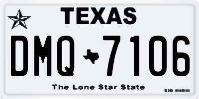 TX license plate DMQ7106