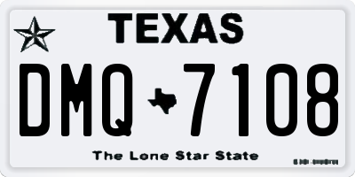 TX license plate DMQ7108