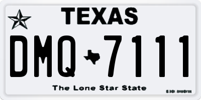 TX license plate DMQ7111