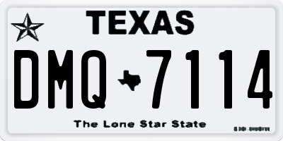 TX license plate DMQ7114