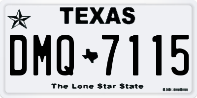 TX license plate DMQ7115