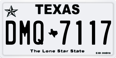 TX license plate DMQ7117