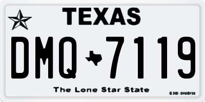 TX license plate DMQ7119