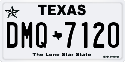 TX license plate DMQ7120
