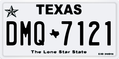 TX license plate DMQ7121