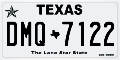 TX license plate DMQ7122