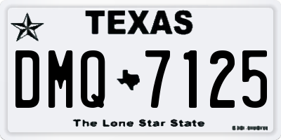 TX license plate DMQ7125