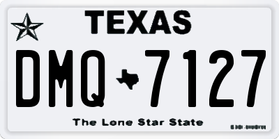 TX license plate DMQ7127