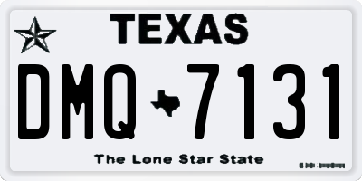 TX license plate DMQ7131