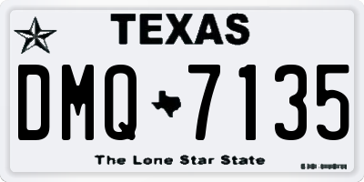 TX license plate DMQ7135