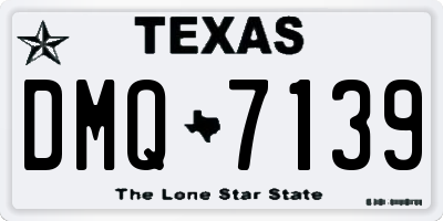 TX license plate DMQ7139