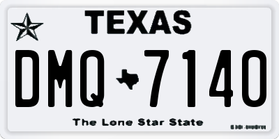 TX license plate DMQ7140