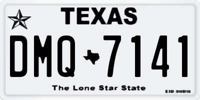 TX license plate DMQ7141